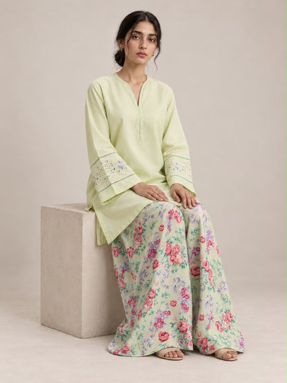 Sage Bloom embroidered 2pc