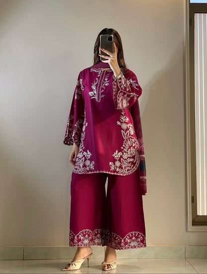 Aroha Embroidered 3Pc