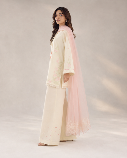 Amora White Embroidered 3pc