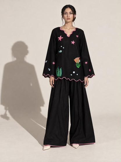 Black Sea Embroidered Co-ord
