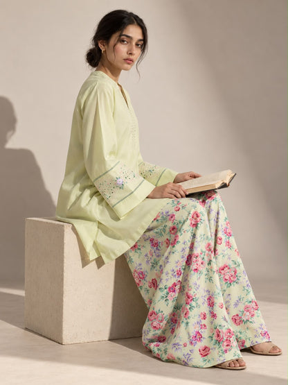 Sage Bloom embroidered 2pc