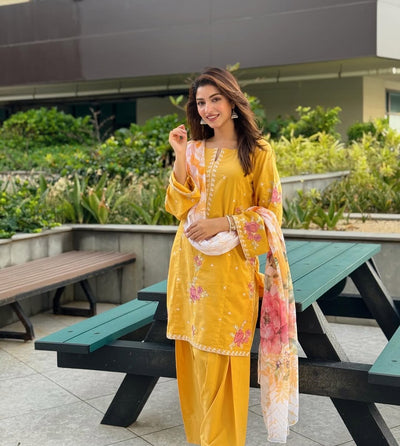 Kanza Embroidered 3Pc