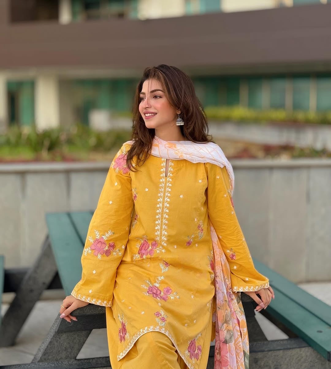 Kanza Embroidered 3Pc