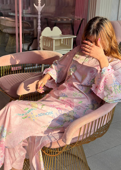 Dusty Pink Kaftan 2pc