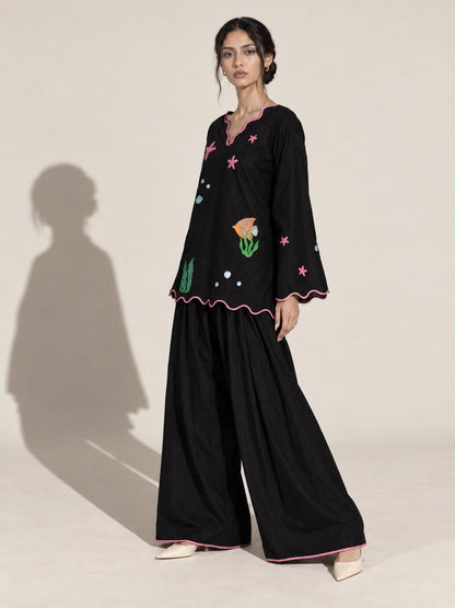 Black Sea Embroidered Co-ord