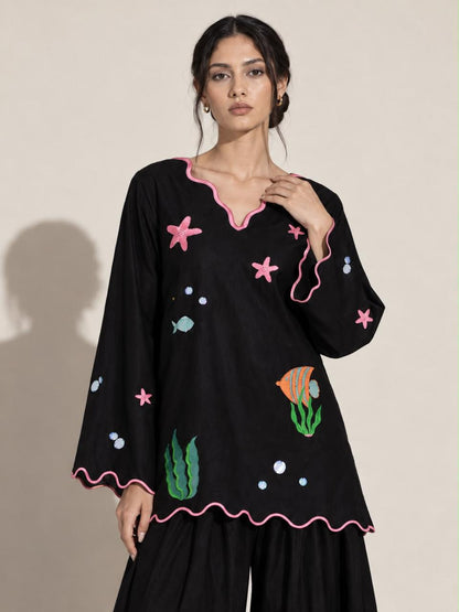 Black Sea Embroidered Co-ord