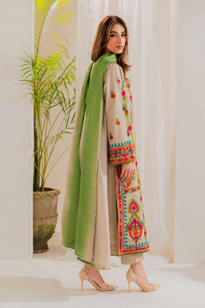 Multi Thread Embroidered 3Pc
