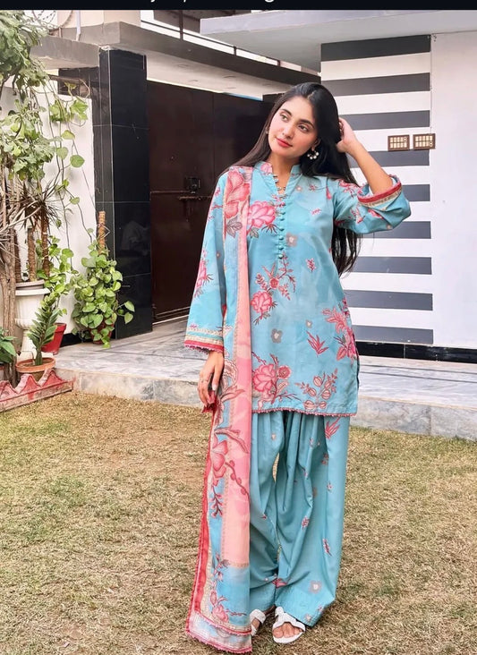 Bareen Embroidered 3Pc