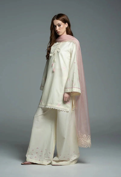 Amora White Embroidered 3pc