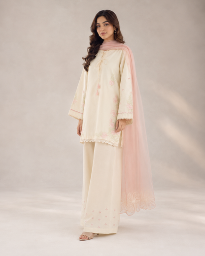 Amora White Embroidered 3pc