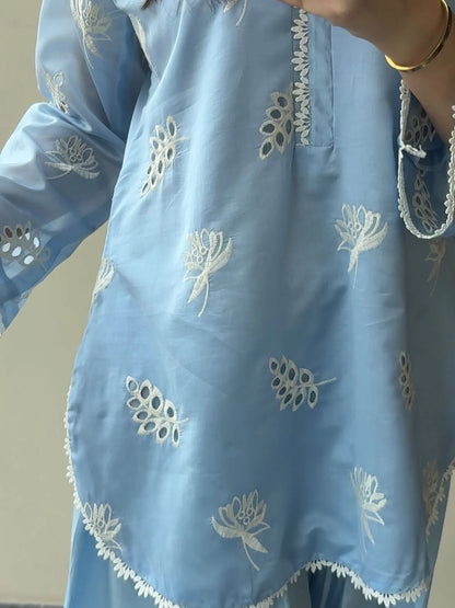 Ocean sky embroidered Co_ord