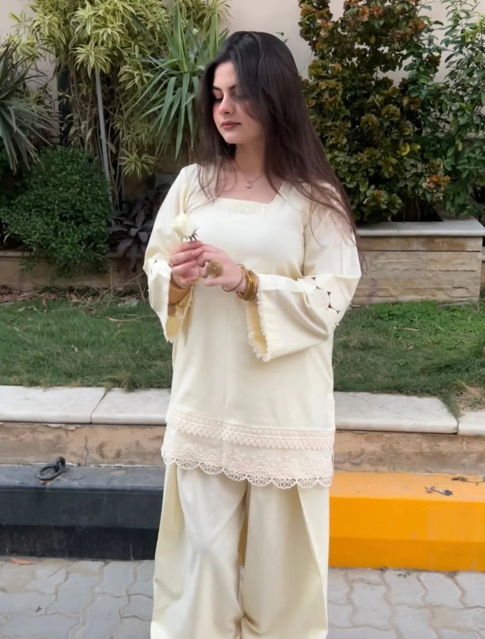 Tulip white Embroidered co-ord