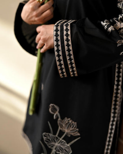 Black Farshi Embroidered Co-ord Set