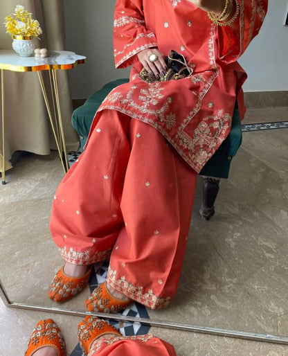 FARSHI EMBROIDERED 2PC