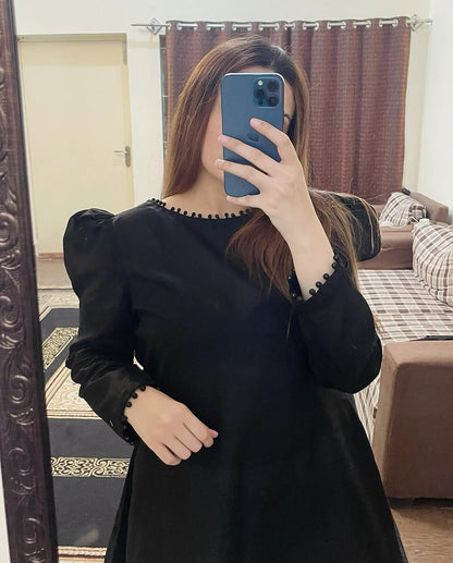 Black peplum Co-ord set