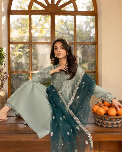 Lazule Embroidered 3PC